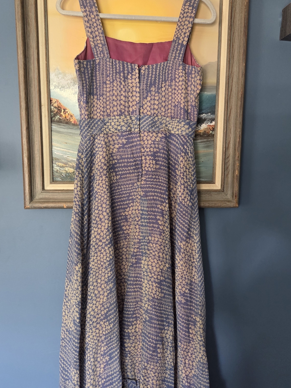 Vintage 70s Miss Elliette California Floral Maxi Dress Size 12